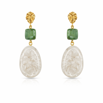Aarya Frosted Drop Earrings