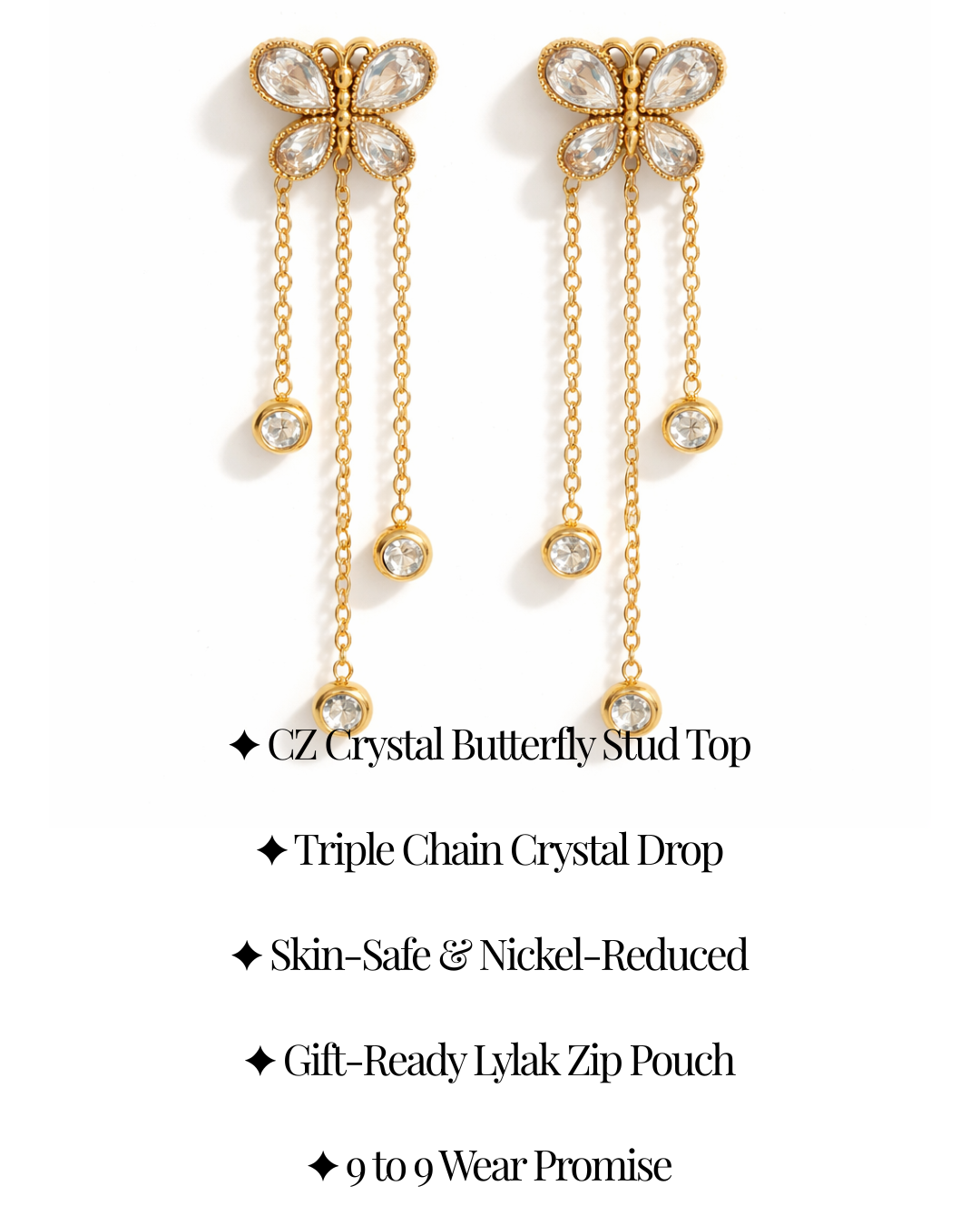 Flutter Drop Earrings