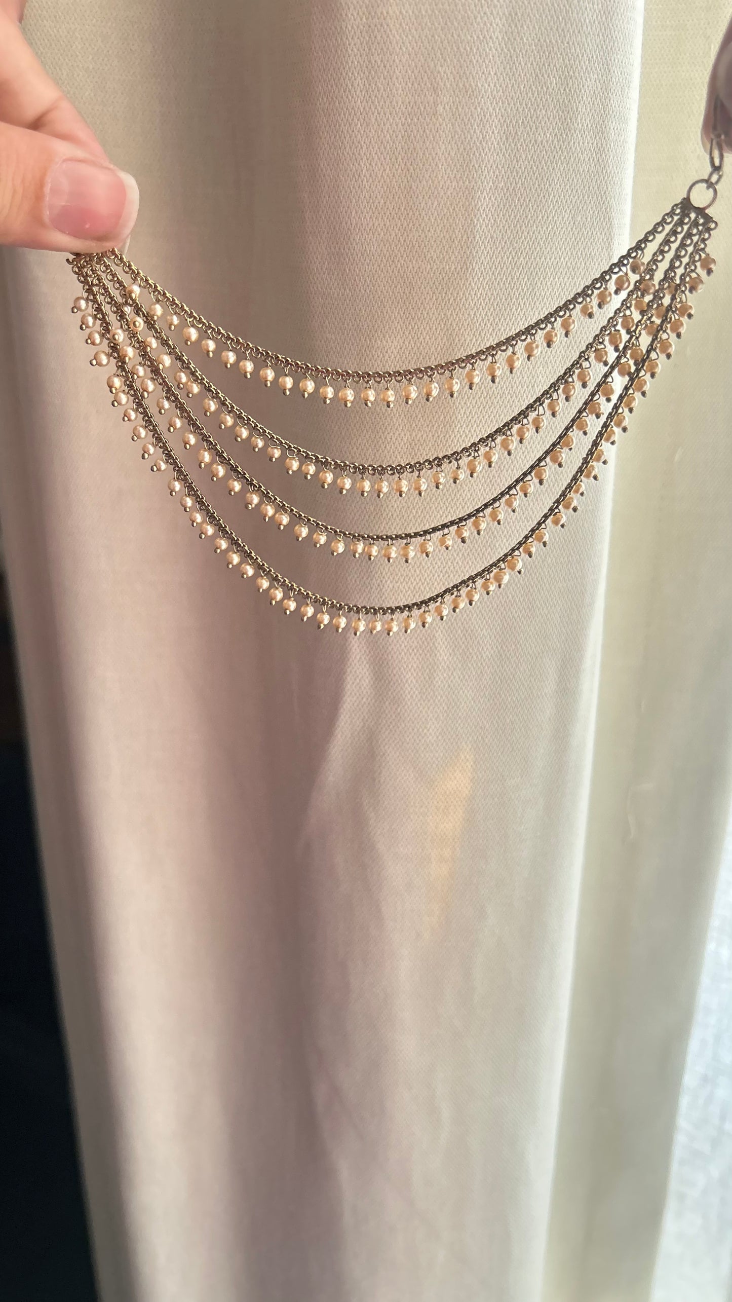 Gold Sashi Four Line Kaan Chain | Kanauti