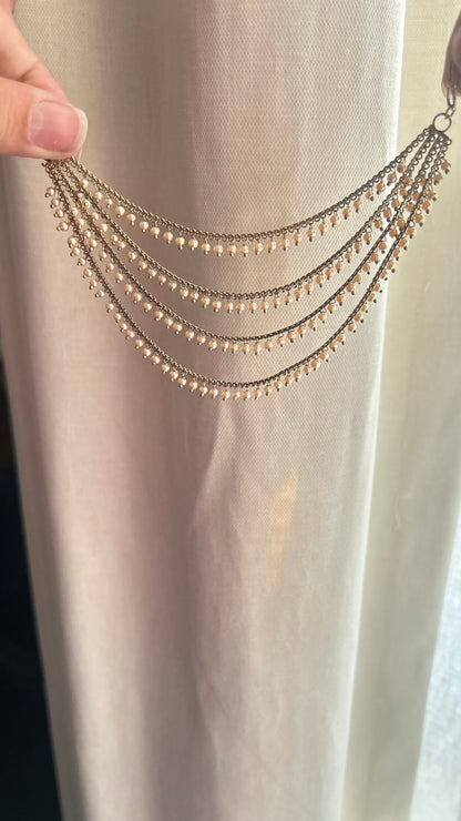 Gold Sashi Four Line Kaan Chain | Kanauti