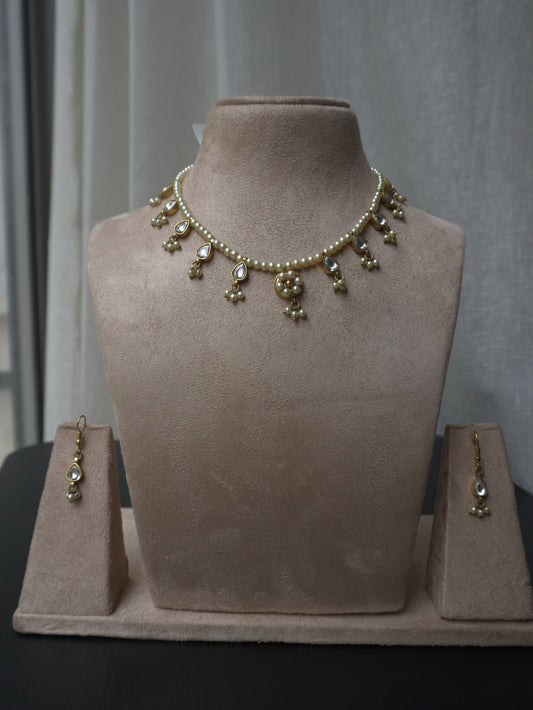 Regalia Pearl & Polki Heritage Necklace Set