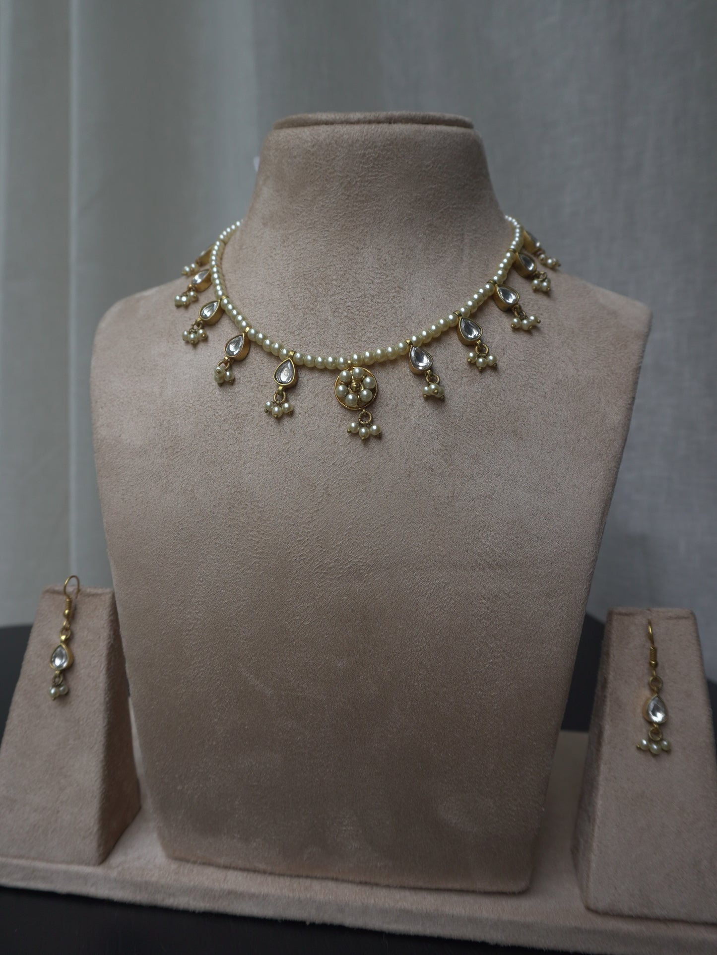 Regalia Pearl & Polki Heritage Necklace Set