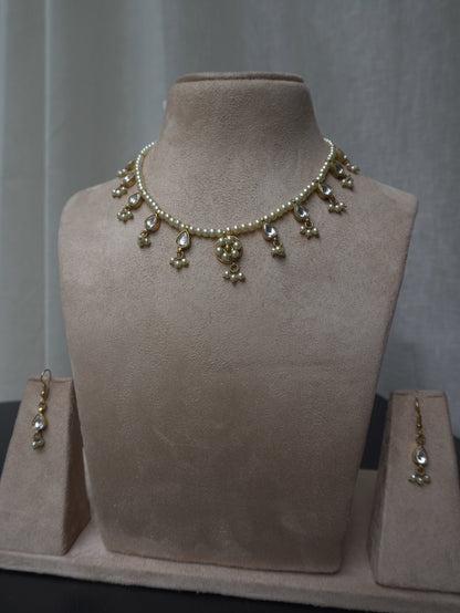 Regalia Pearl & Polki Heritage Necklace Set