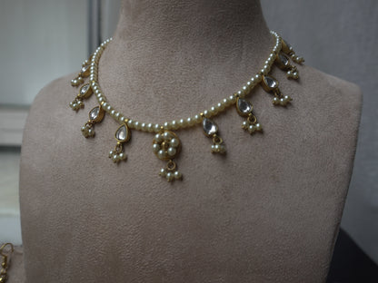 Regalia Pearl & Polki Heritage Necklace Set