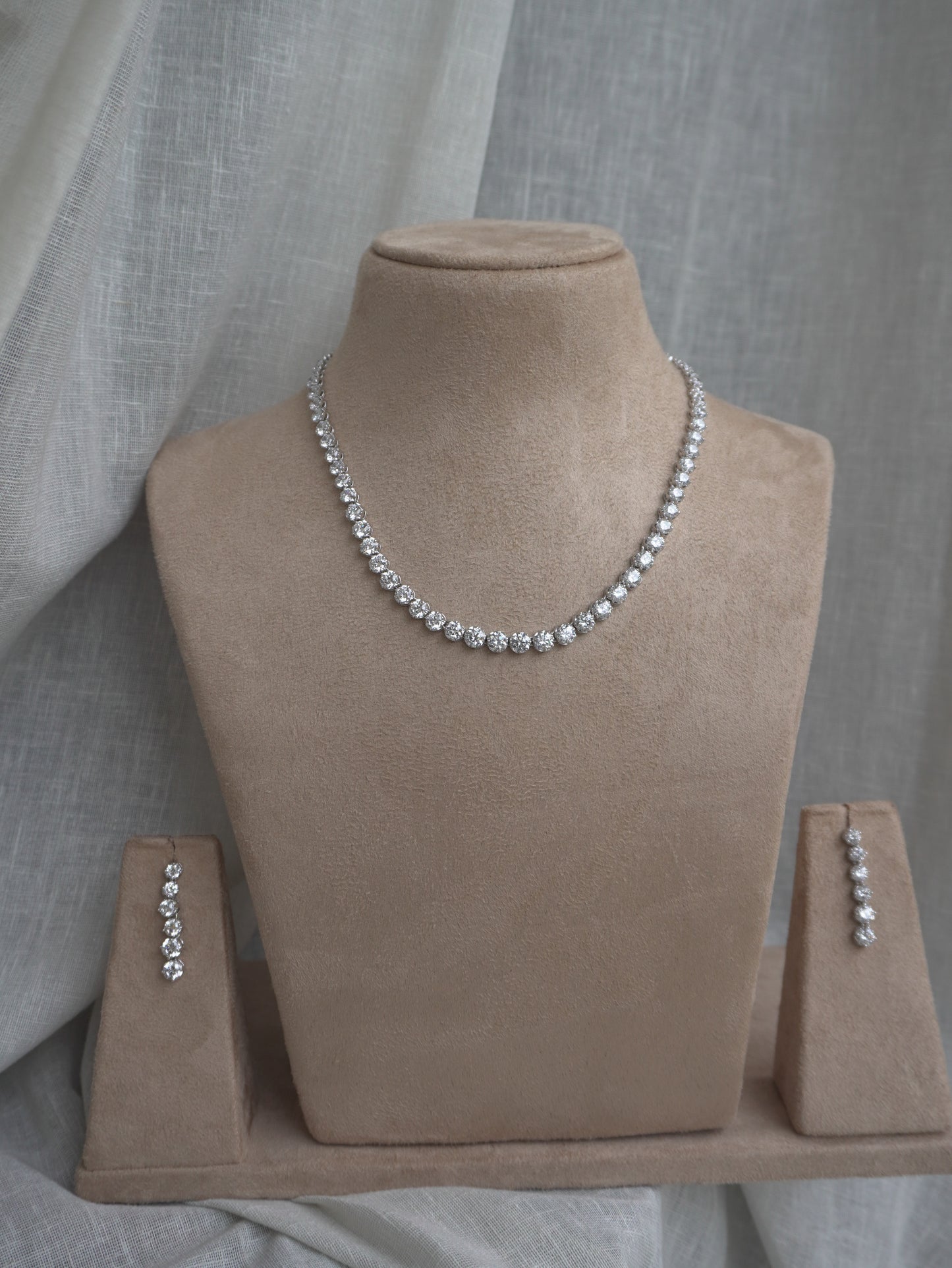 Classic Tennis Necklace Set
