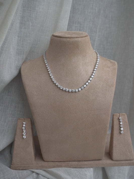 Classic Tennis Necklace Set