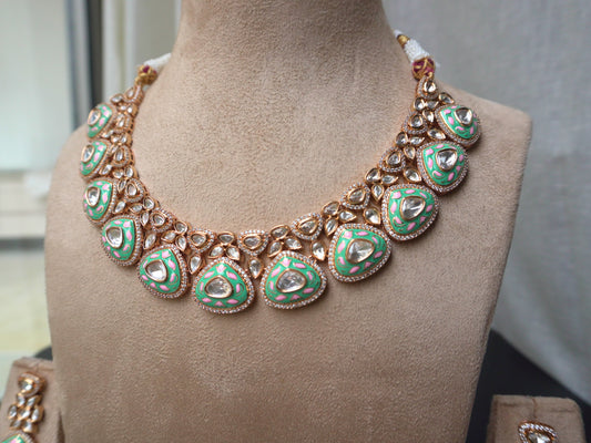 Regalia Meenakari Polki Necklace Set