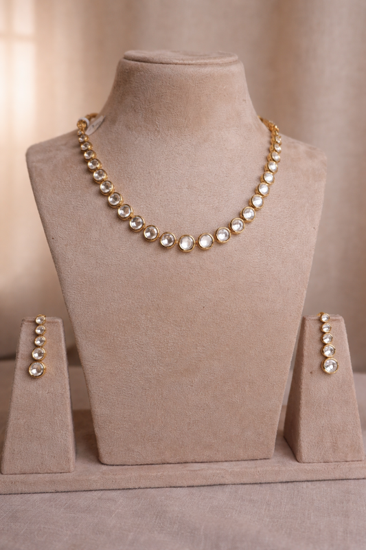 Naira Kundan Necklace Set (Necklace & Earrings)