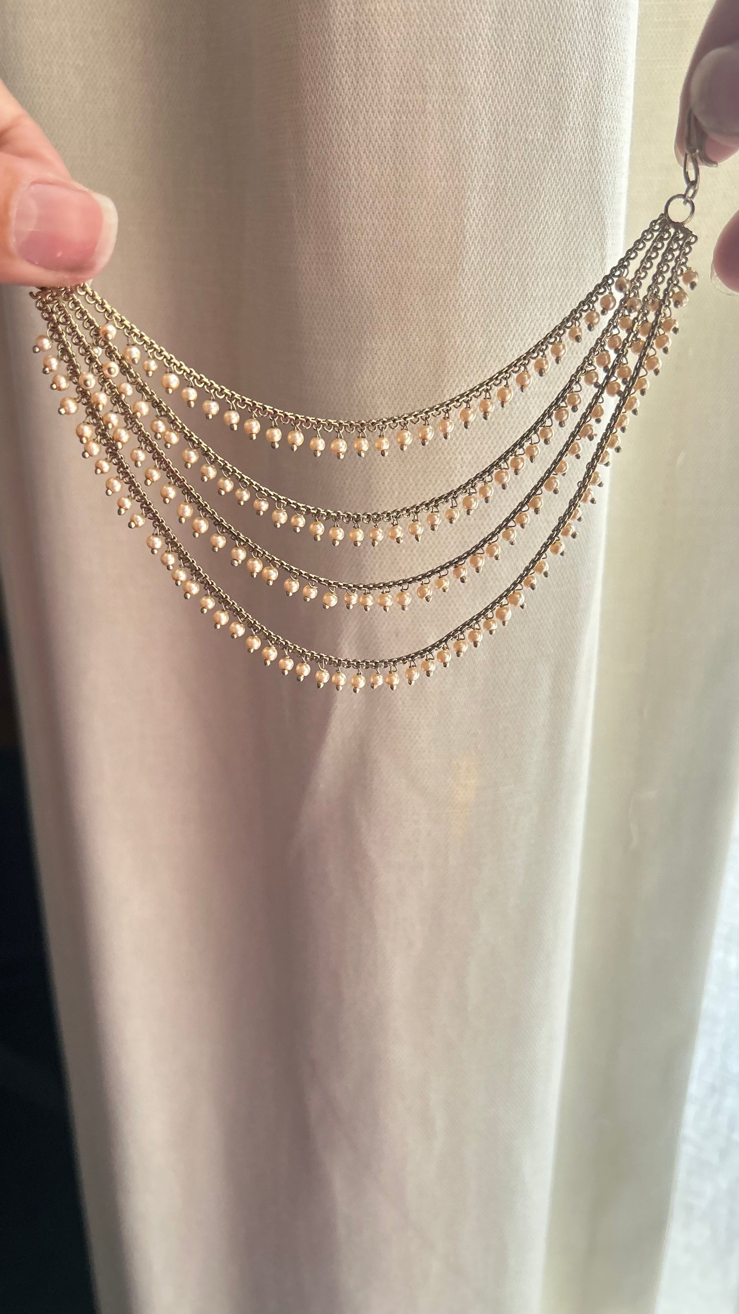 Gold Sashi Four Line Kaan Chain | Kanauti