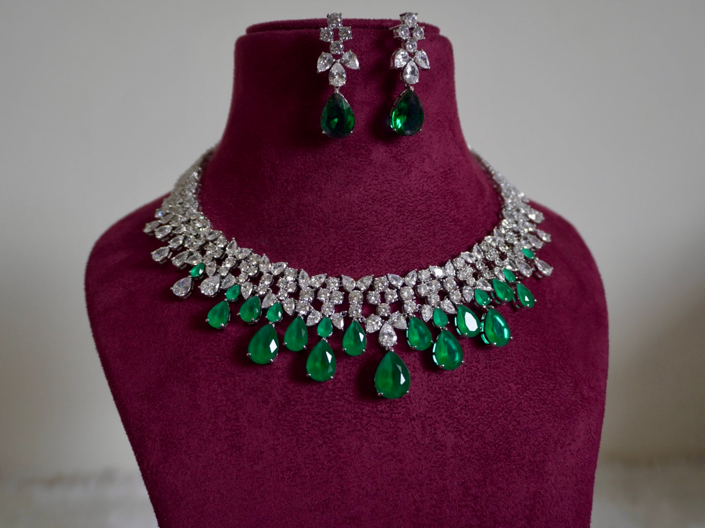 Diana Diamond Necklace (Necklace & Earrings)