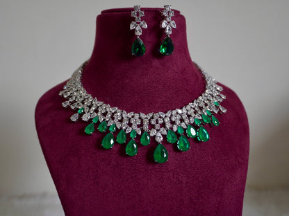 Diana Diamond Necklace (Necklace & Earrings)