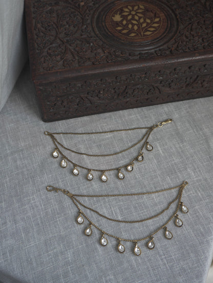 Saanvi Tear Polki Kaan Chain