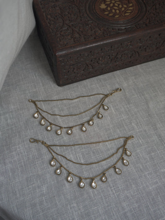 Saanvi Tear Polki Kaan Chain