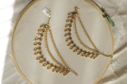 Ruby Pearl Kanauti Kaan Chain