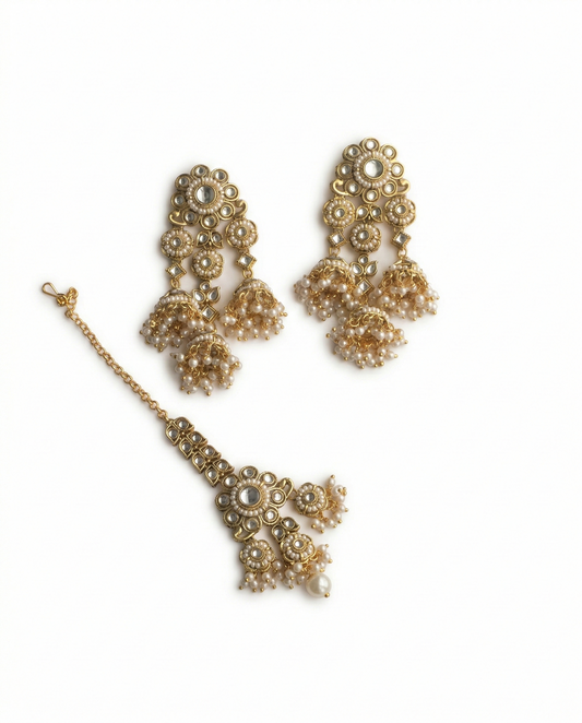 Kashvi Earrings Set with Maang Tikka