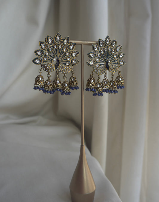 Peacock Blue Earrings