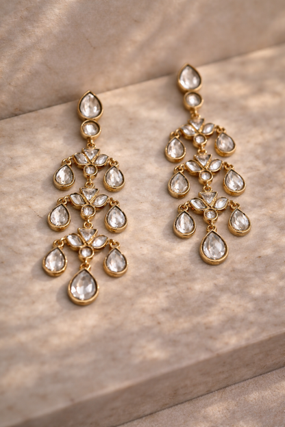 Clear Multi-Layer Drop Earrings