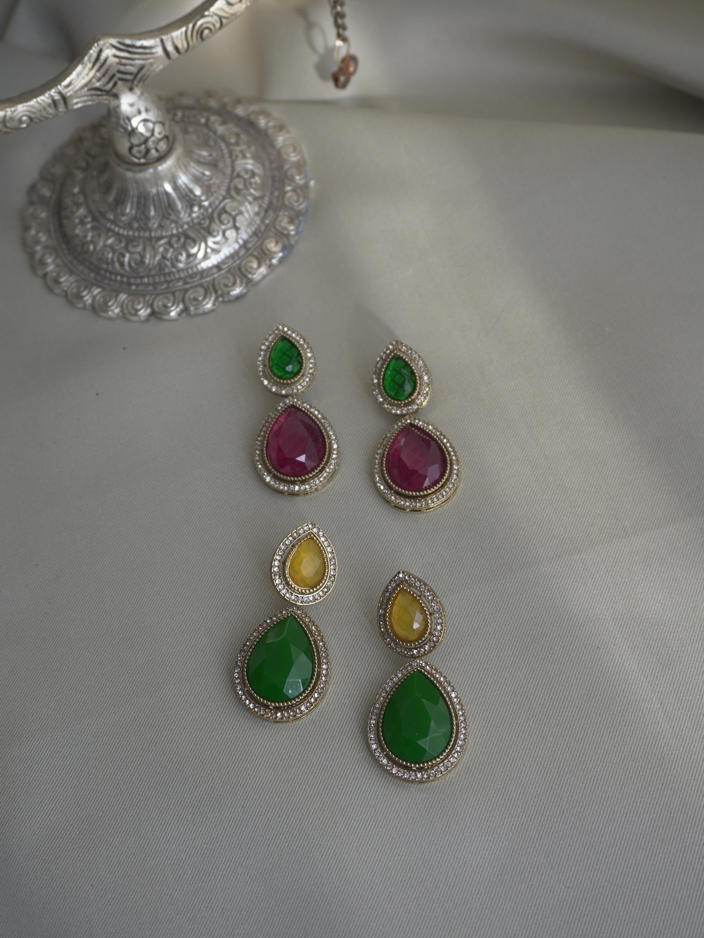 Anaya Dual-Tone Drop Earrings