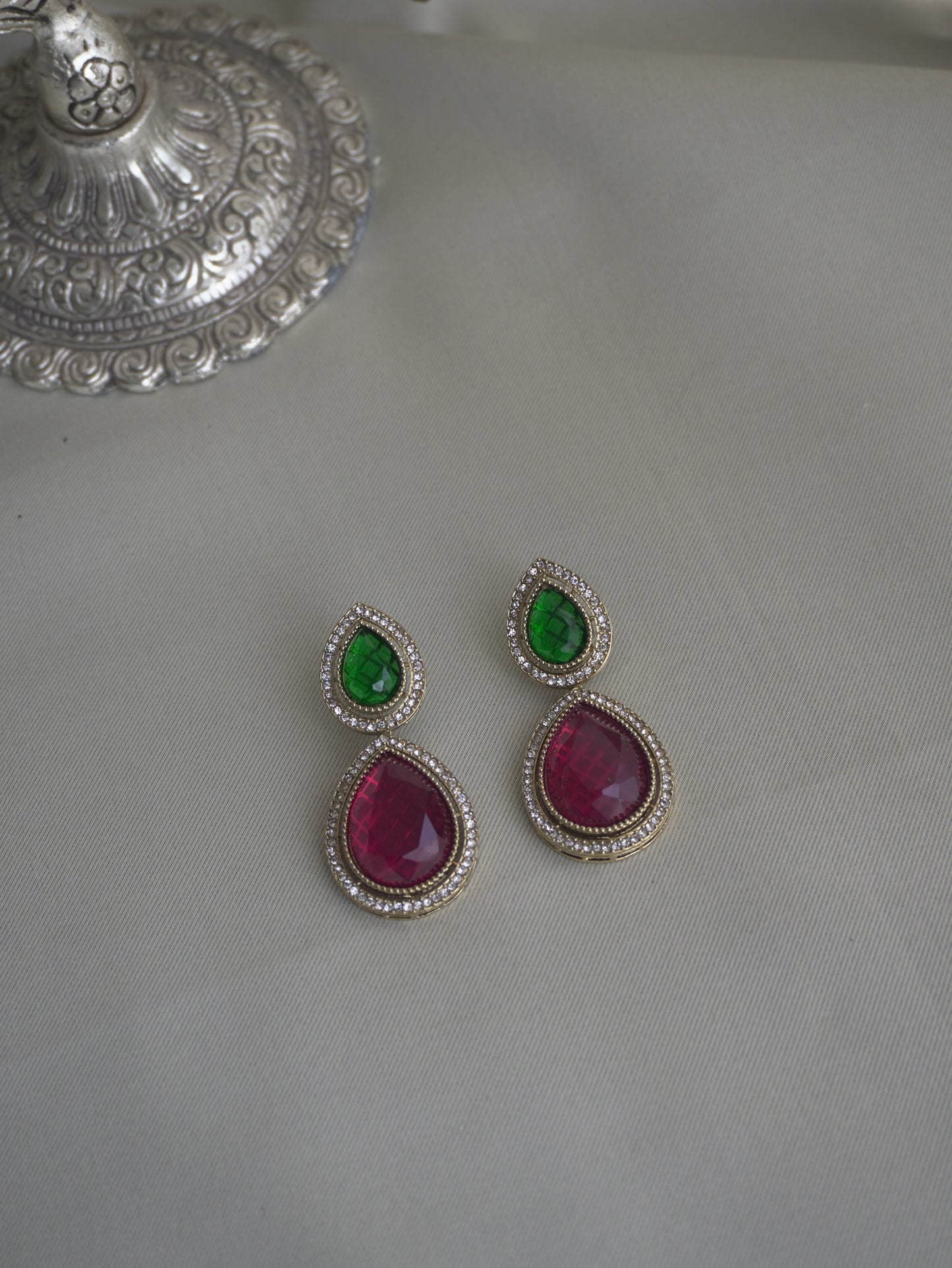 Anaya Dual-Tone Drop Earrings