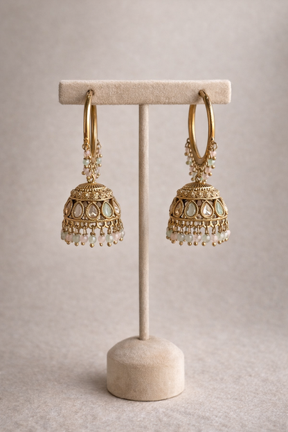 Aaira Pastel Baali Jhumka Earrings