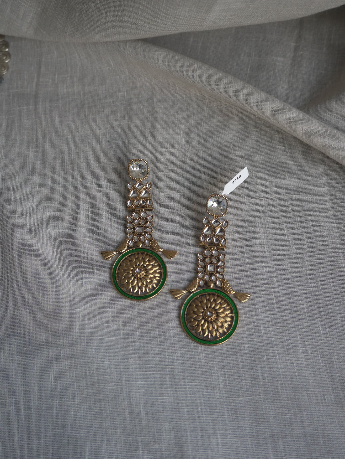 Vanya Gold Kundan Earrings