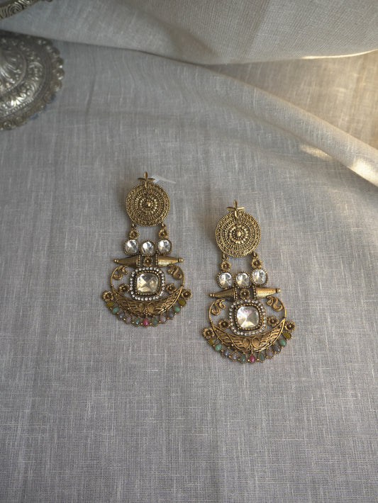 Navya Antique Kundan Earrings