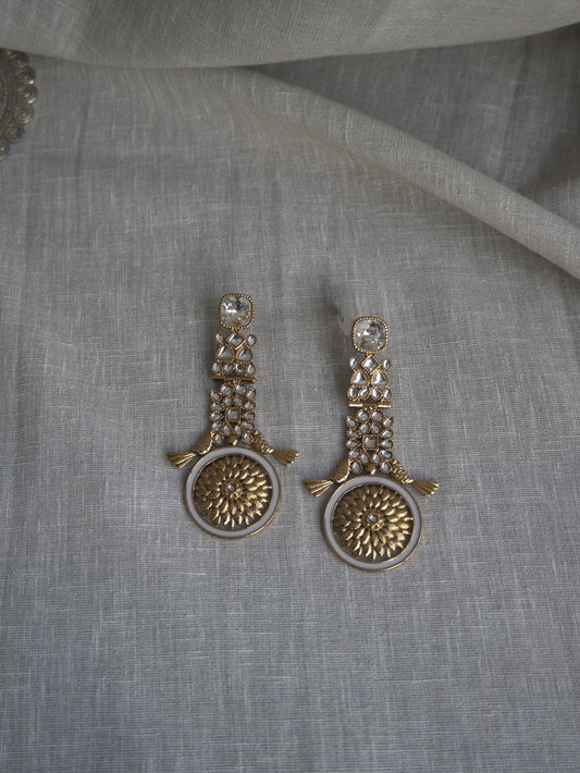 Vanya Gold Kundan Earrings