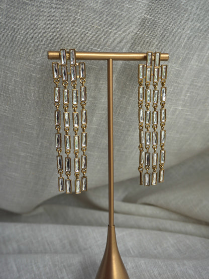 Elira Crystal Cascade Earrings