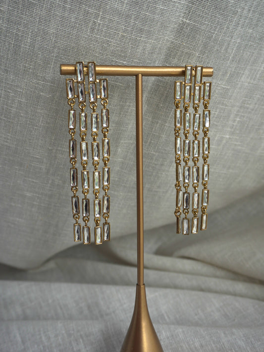 Elira Crystal Cascade Earrings