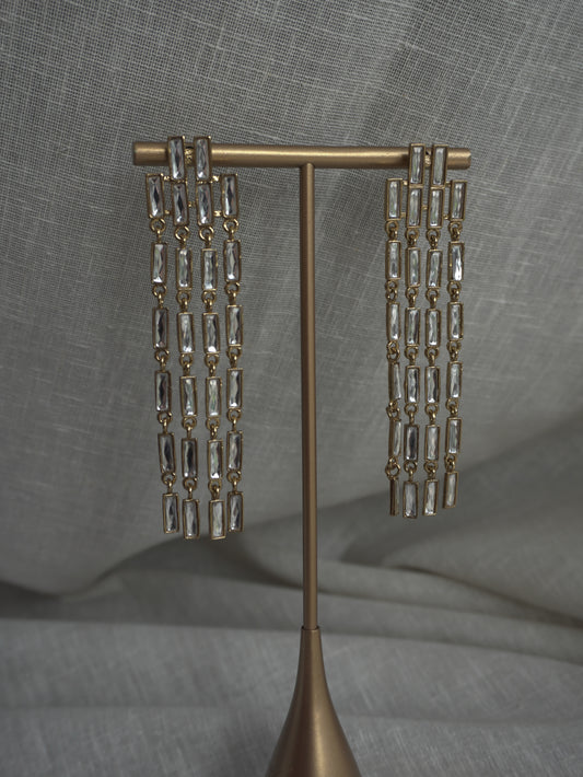 Elira Crystal Cascade Earrings