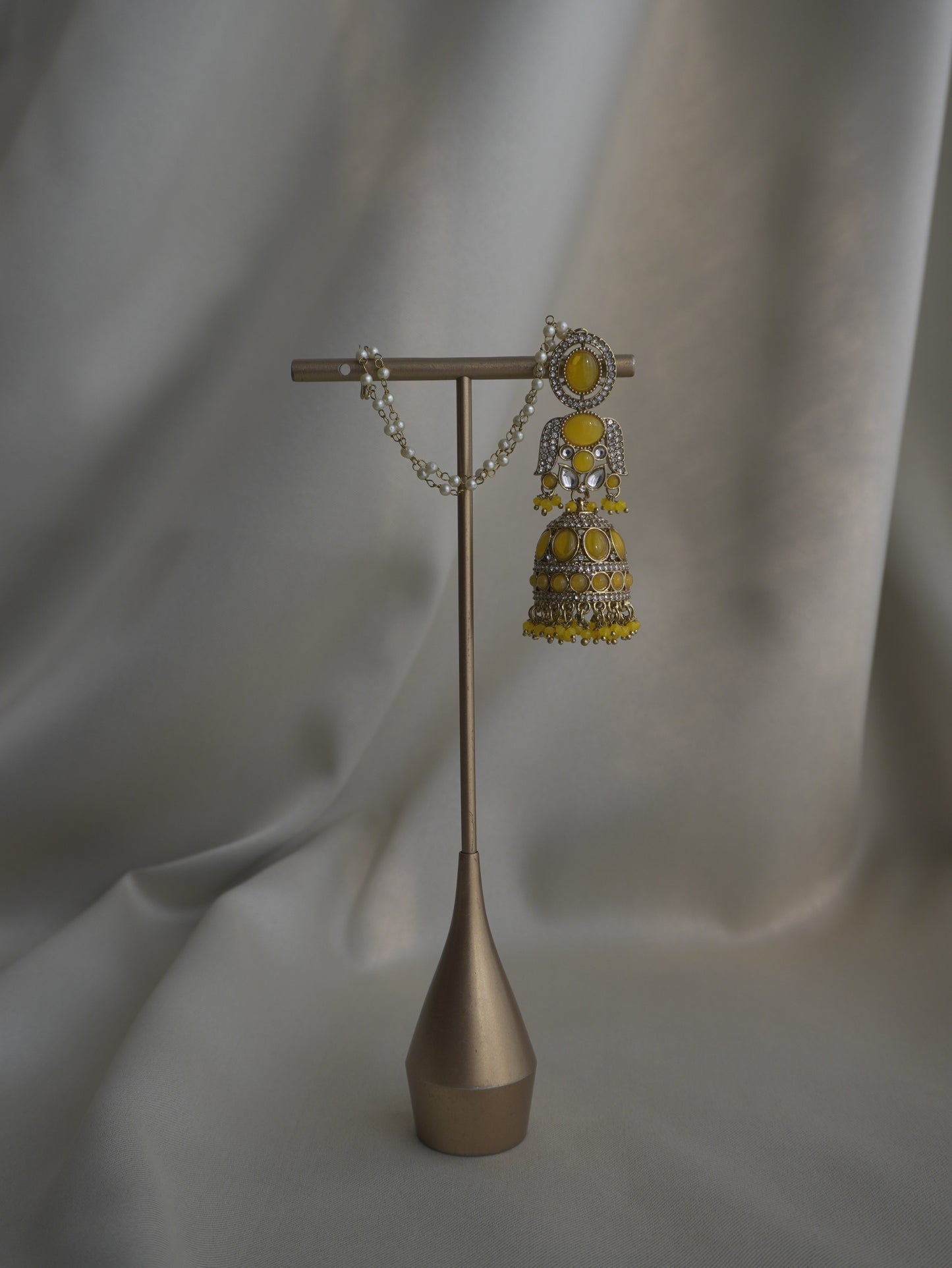 Kesari Ear-Chain Jhumkas