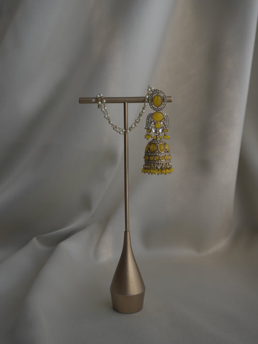 Kesari Ear-Chain Jhumkas