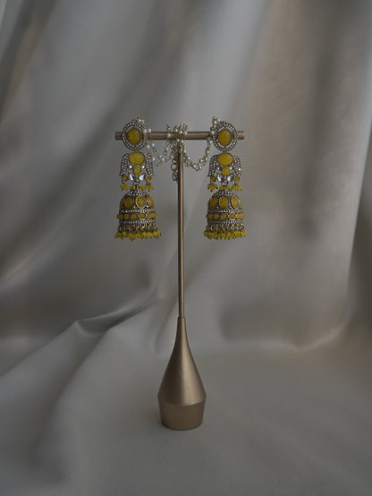 Kesari Ear-Chain Jhumkas