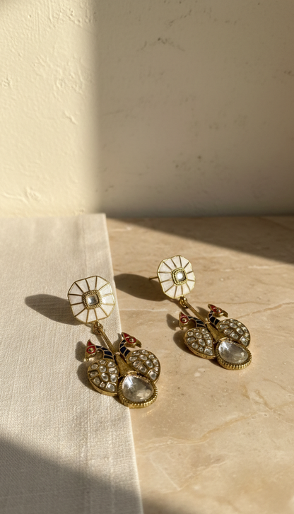 Mayurika Swan Earrings