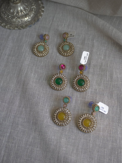 Sora Round Drop Earrings