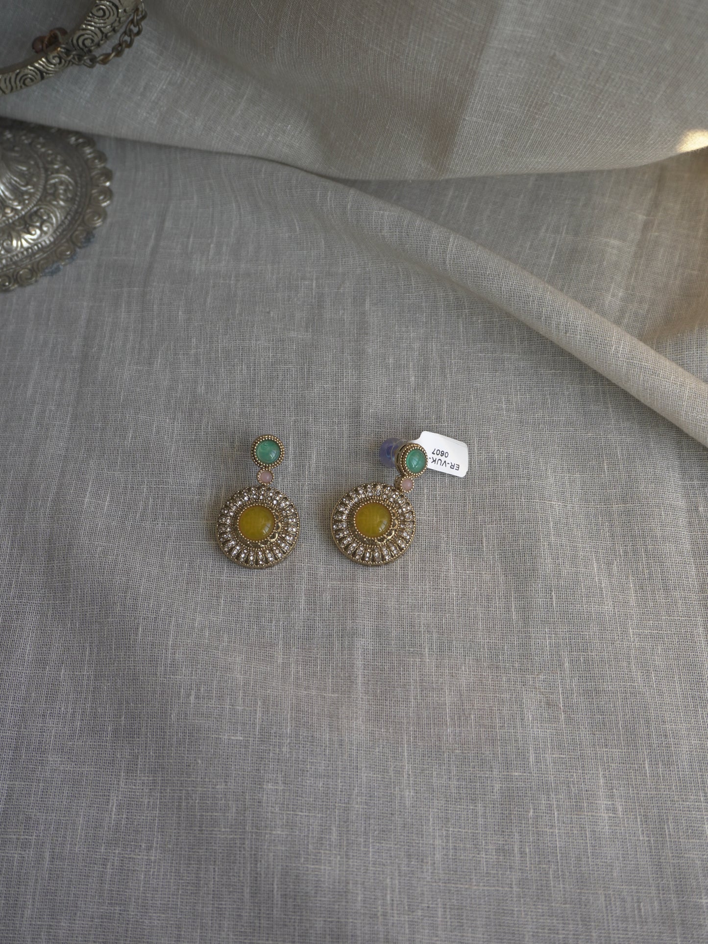 Sora Round Drop Earrings