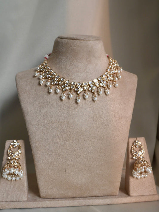 Aadhira Pearl Polki Necklace Set