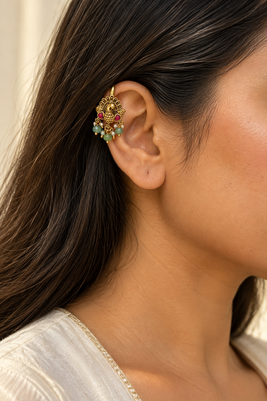 Mayura Peacock Bugadi Earrings