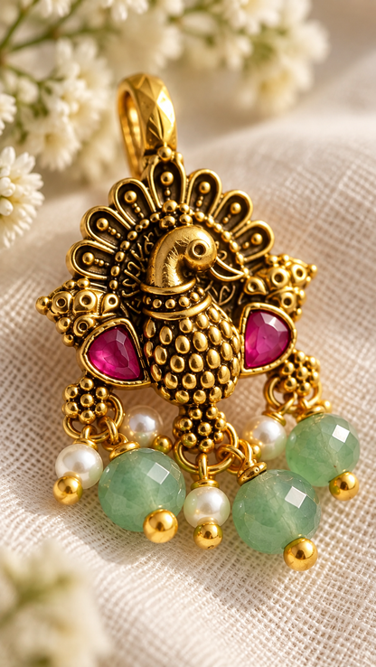 Mayura Peacock Bugadi Earrings