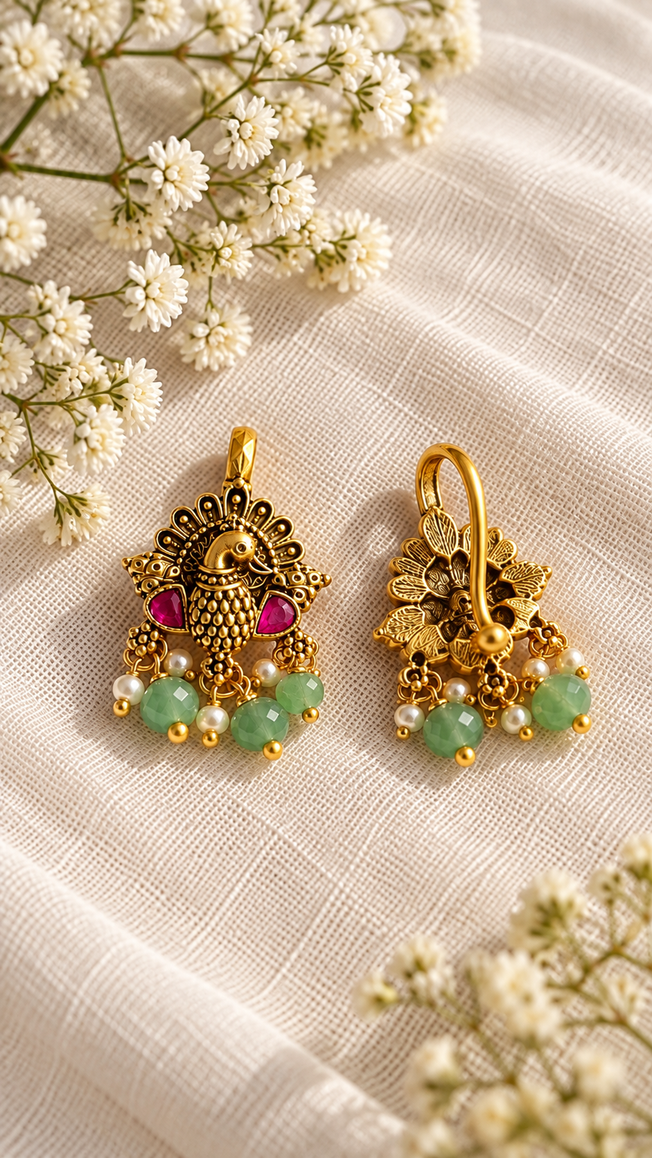 Mayura Peacock Bugadi Earrings