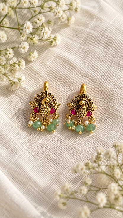 Mayura Peacock Bugadi Earrings