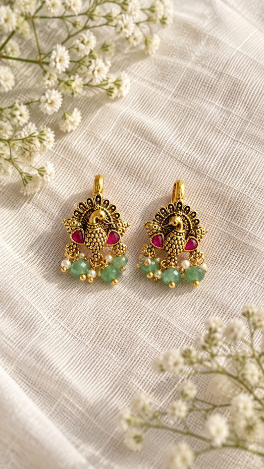 Mayura Peacock Bugadi Earrings