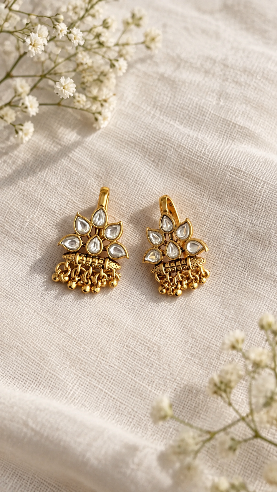 Mogra Kundan Bugadi Earrings