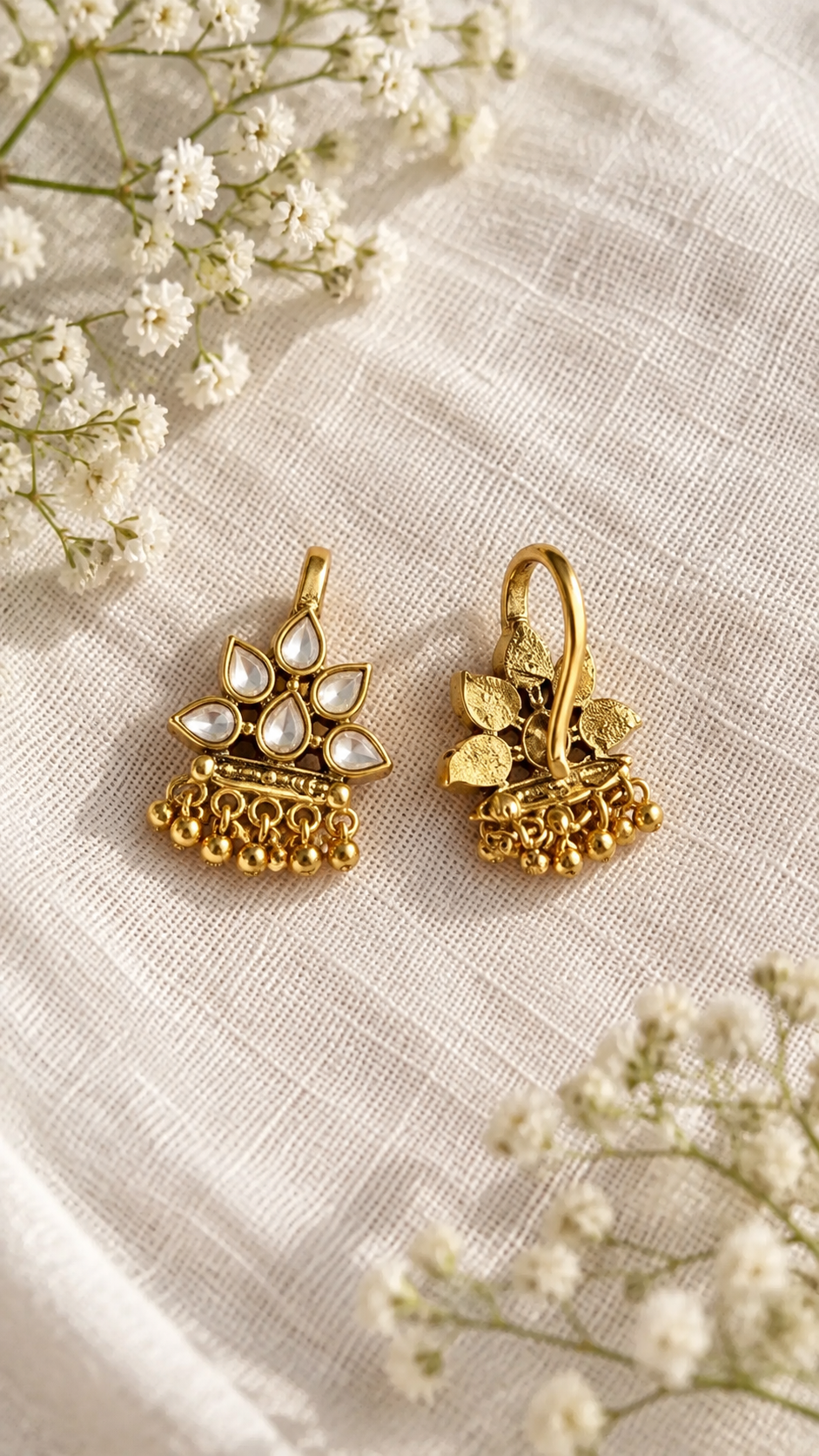 Mogra Kundan Bugadi Earrings