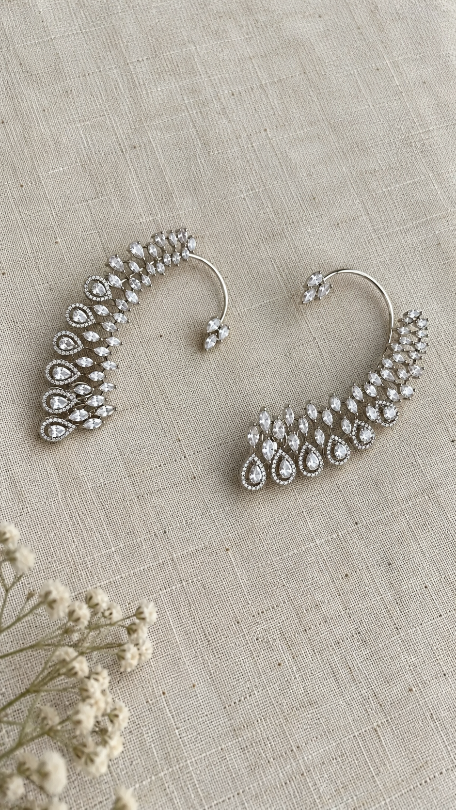 Aurora American Diamond Ear Cuff Earrings