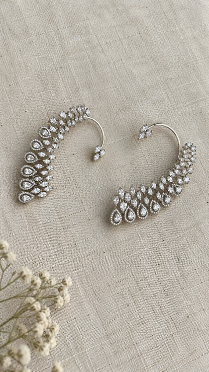 Aurora American Diamond Ear Cuff Earrings