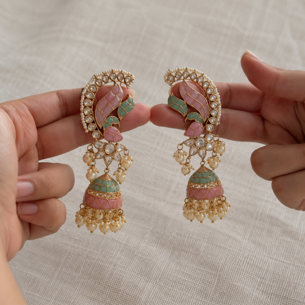 Gulbahar Ear Cuff Jhumka Earrings