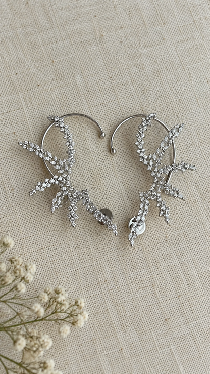 Ivy American Diamond Ear Cuff Earrings