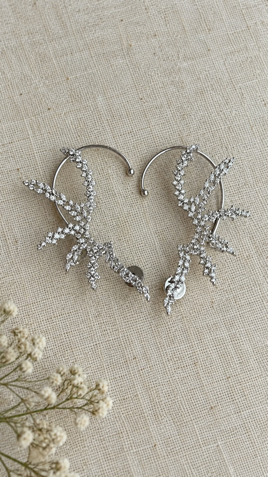 Ivy American Diamond Ear Cuff Earrings