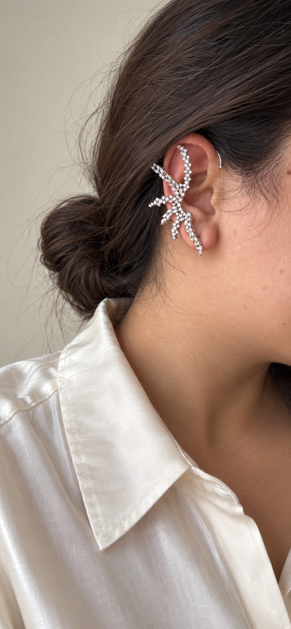 Ivy American Diamond Ear Cuff Earrings
